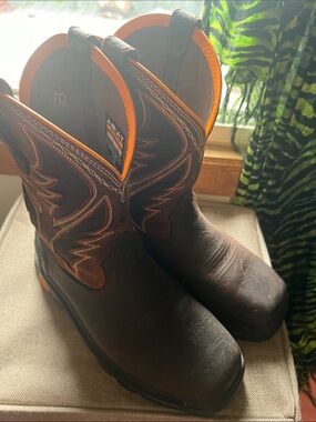 Ariat Brown and Tan Men's Western Work Boot